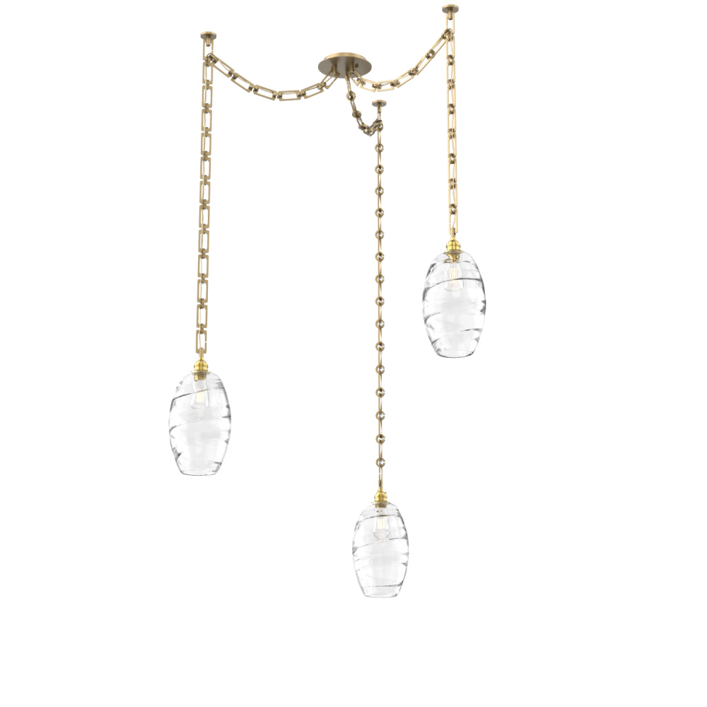 Ellisse Round 3pc Swag Multi-Pendant Chain