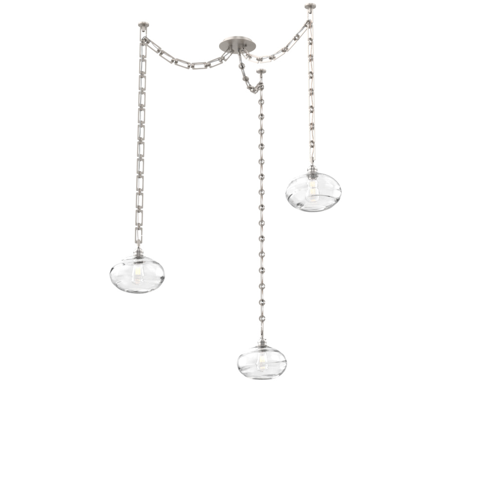 Coppa Multi Light Pendant Multi Port Canopy Beige Silver