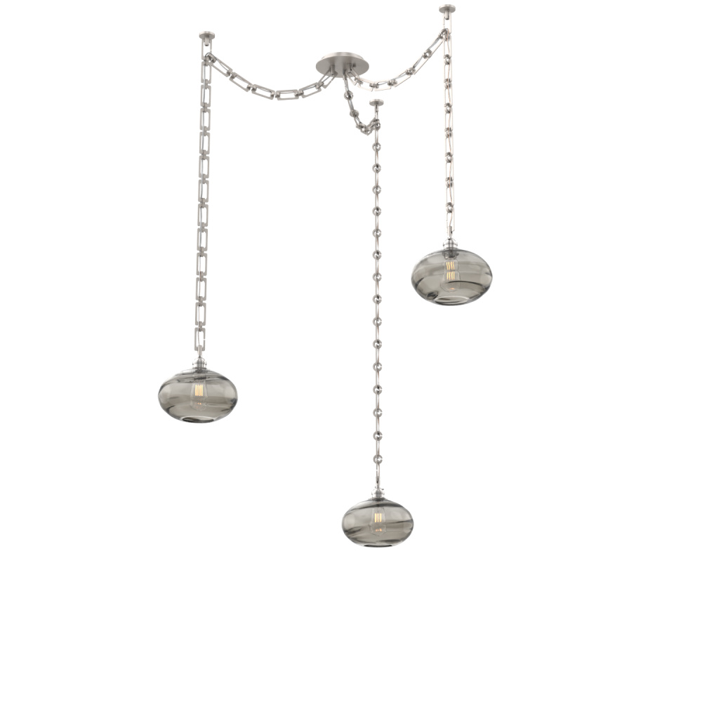 Coppa Multi Light Pendant Multi Port Canopy Beige Silver
