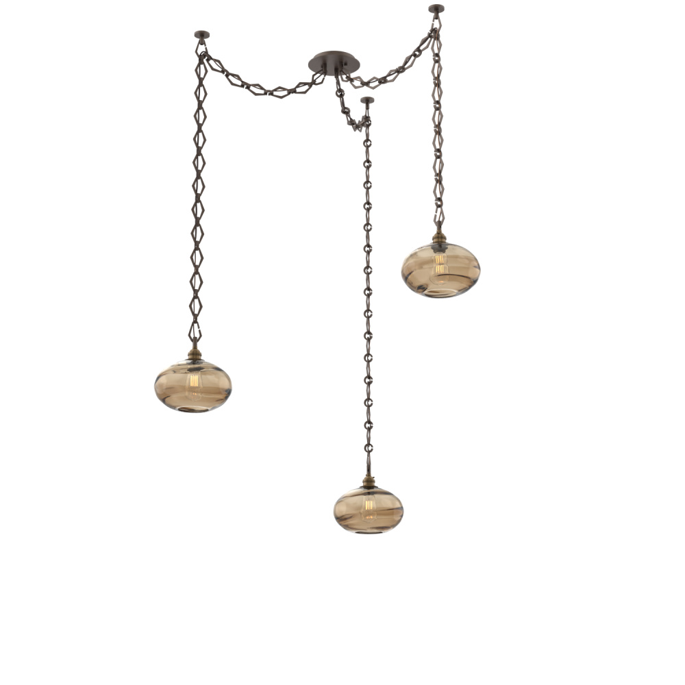 Coppa Multi Light Pendant Multi Port Canopy Flat Bronze