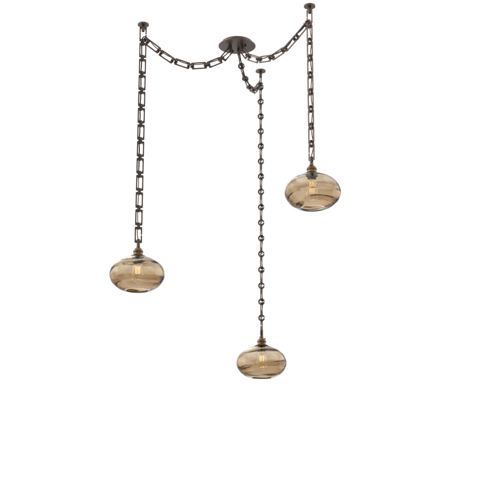 Coppa Multi Light Pendant Multi Port Canopy Flat Bronze