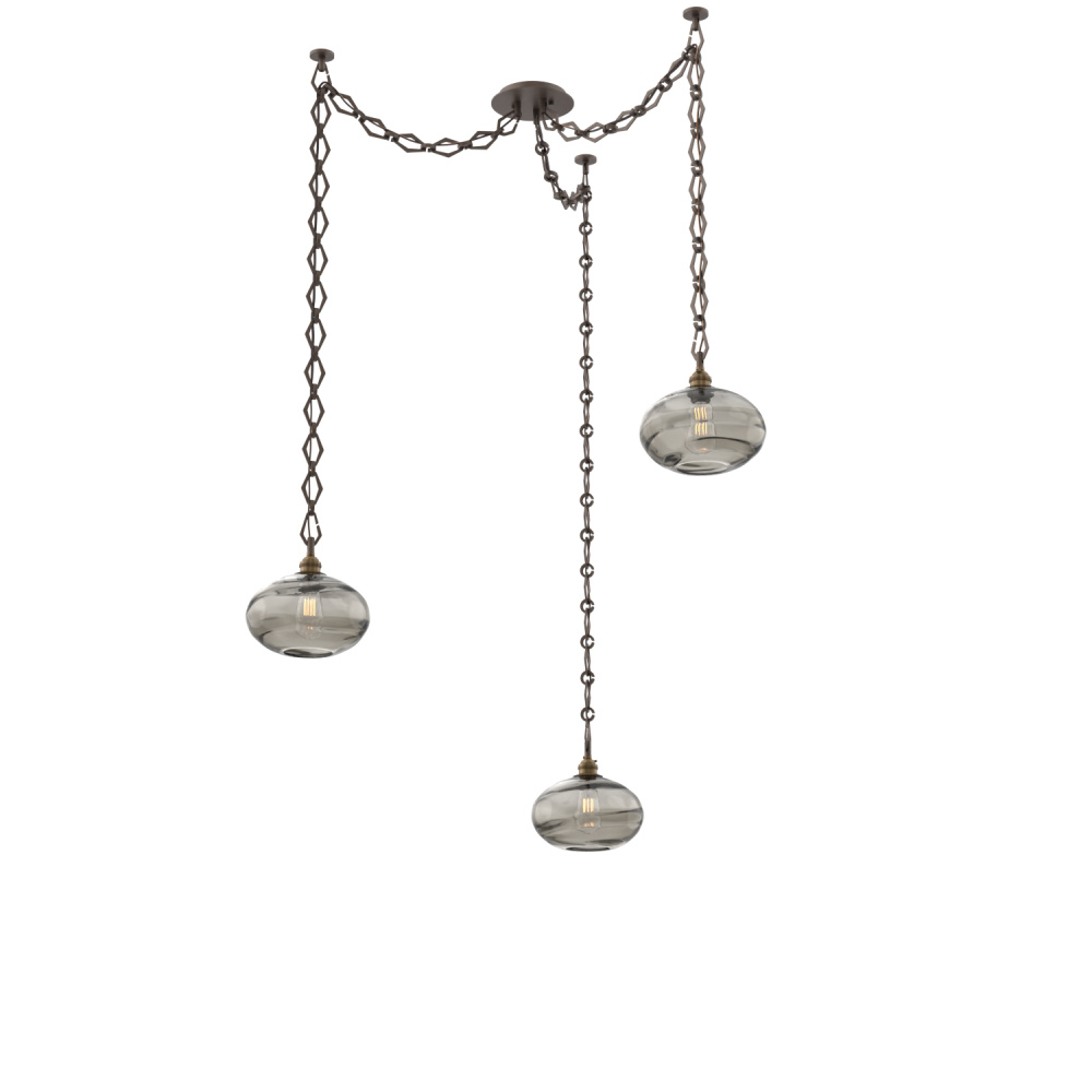 Coppa Multi Light Pendant Multi Port Canopy Flat Bronze