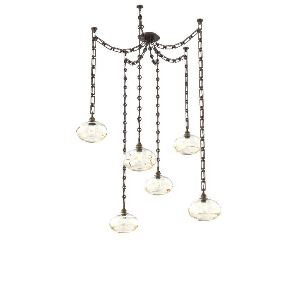 Coppa Multi Light Pendant Multi Port Canopy Flat Bronze
