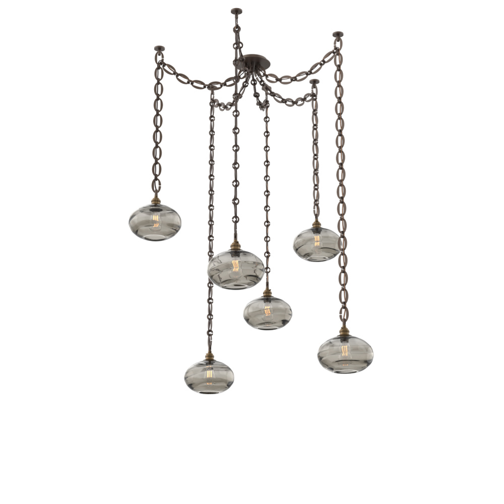 Coppa Multi Light Pendant Multi Port Canopy Flat Bronze