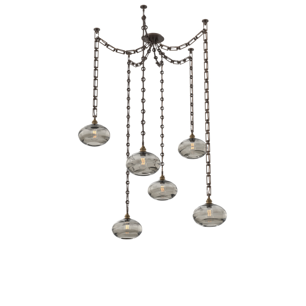 Coppa Multi Light Pendant Multi Port Canopy Flat Bronze