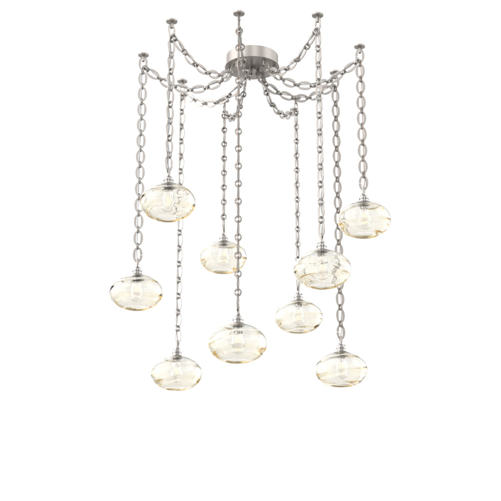 Coppa Multi Light Pendant Multi Port Canopy Beige Silver