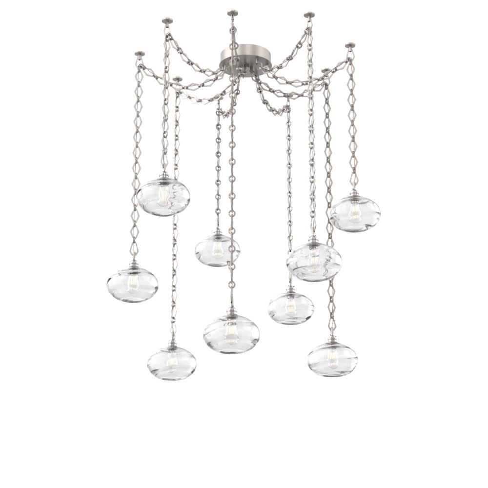 Coppa Multi Light Pendant Multi Port Canopy Beige Silver