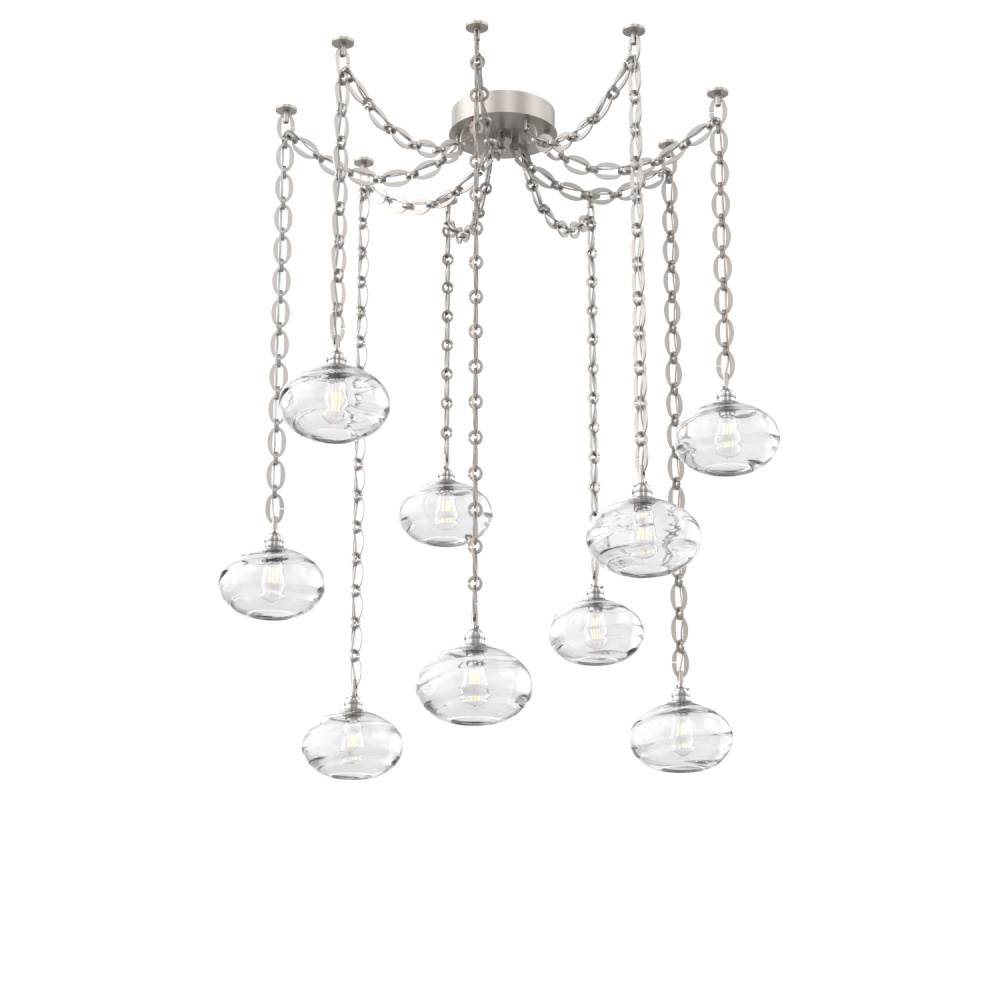 Coppa Multi Light Pendant Multi Port Canopy Beige Silver