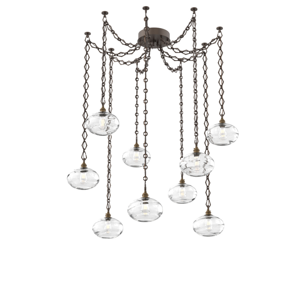 Coppa Multi Light Pendant Multi Port Canopy Flat Bronze