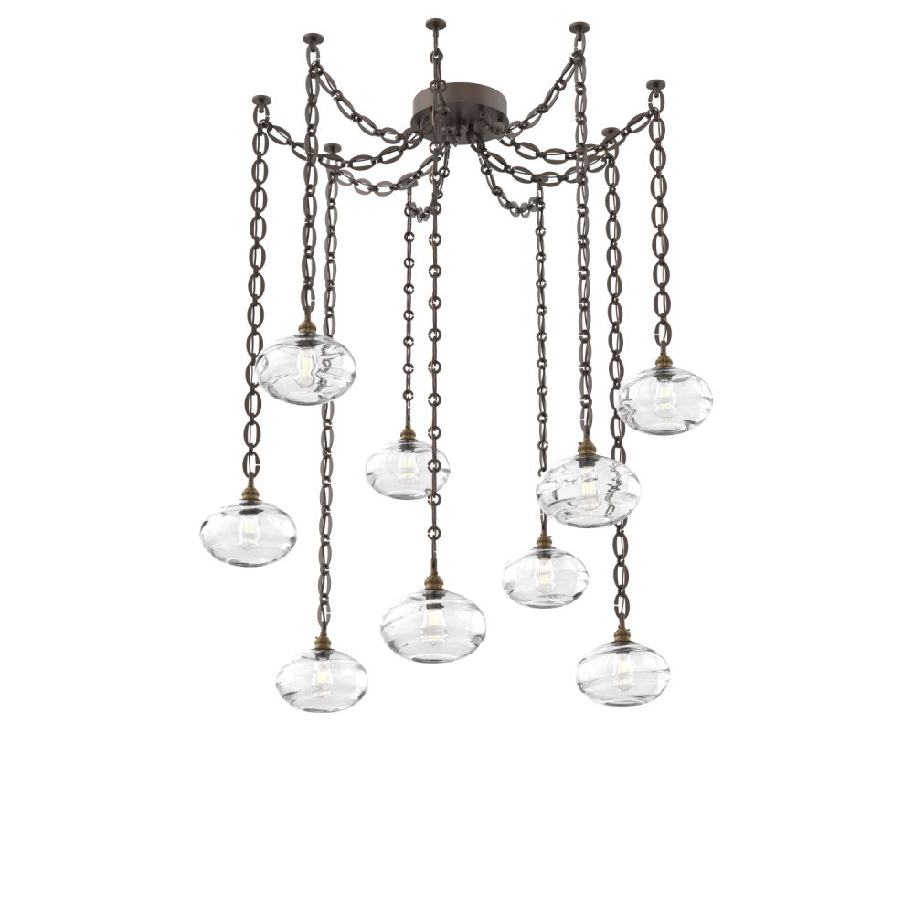 Coppa Multi Light Pendant Multi Port Canopy Flat Bronze