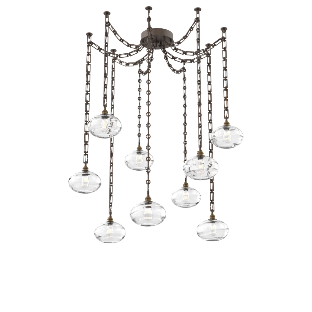 Coppa Multi Light Pendant Multi Port Canopy Flat Bronze