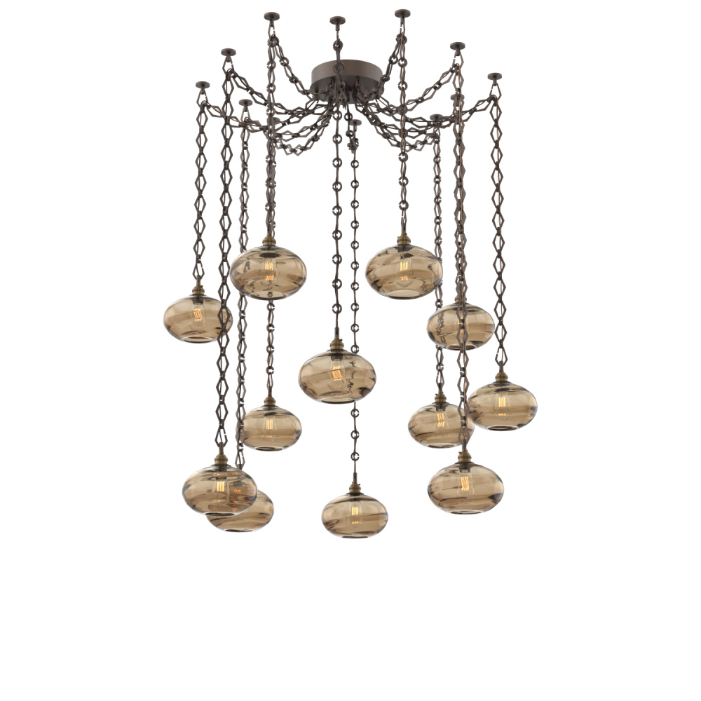 Coppa Multi Light Pendant Multi Port Canopy Flat Bronze