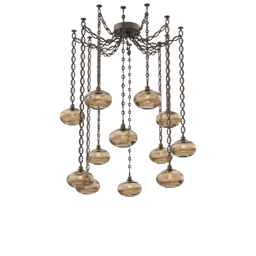 Coppa Multi Light Pendant Multi Port Canopy Flat Bronze