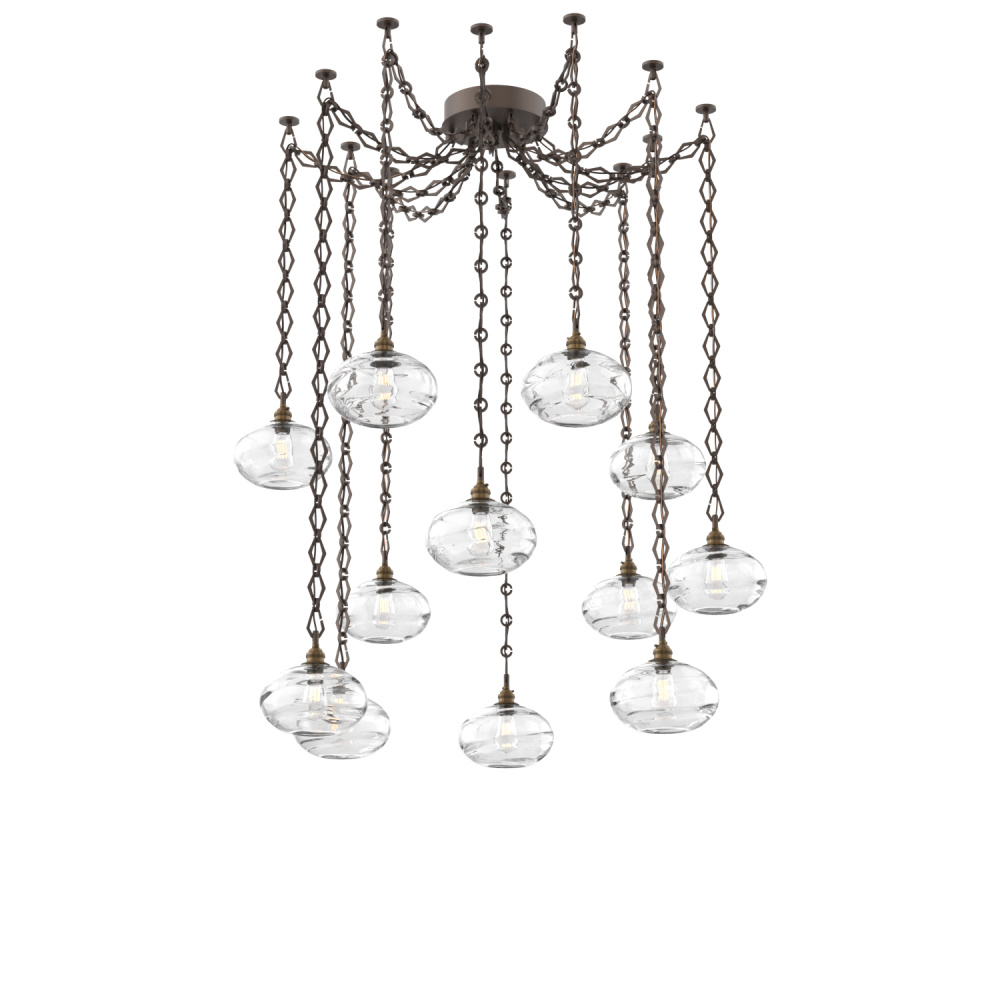 Coppa Multi Light Pendant Multi Port Canopy Flat Bronze