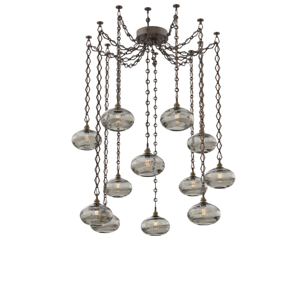 Coppa Multi Light Pendant Multi Port Canopy Flat Bronze