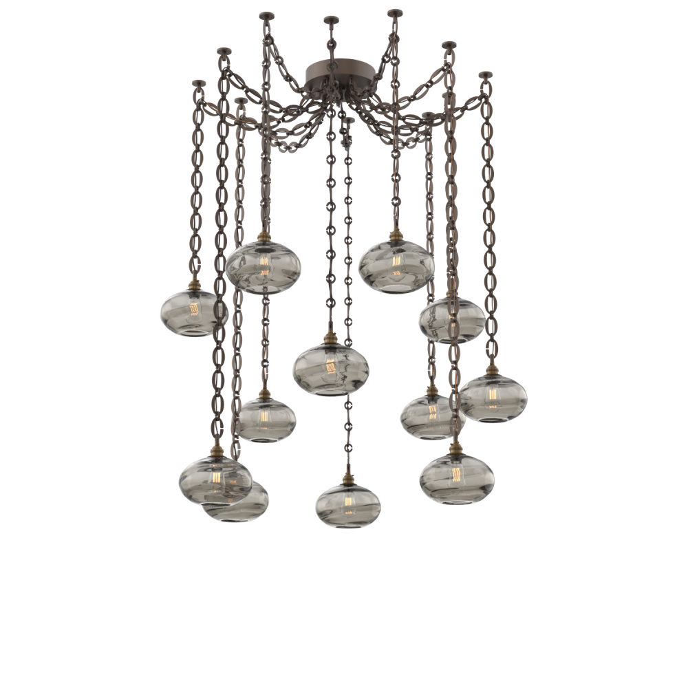 Coppa Multi Light Pendant Multi Port Canopy Flat Bronze