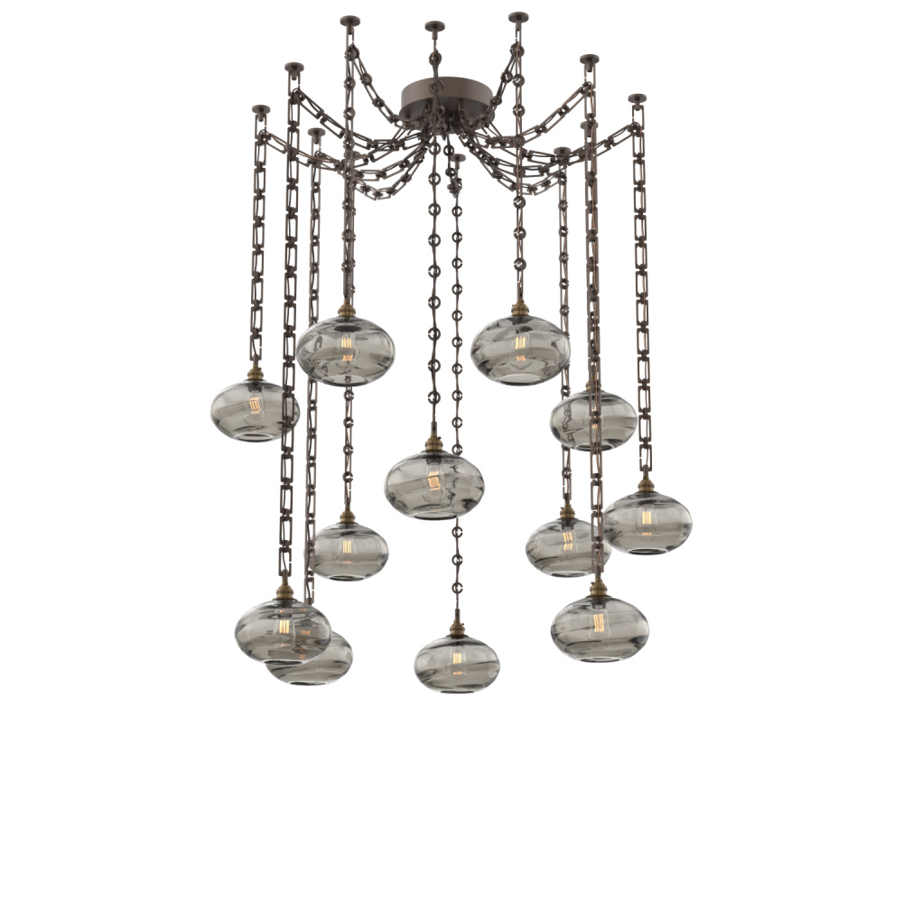 Coppa Multi Light Pendant Multi Port Canopy Flat Bronze