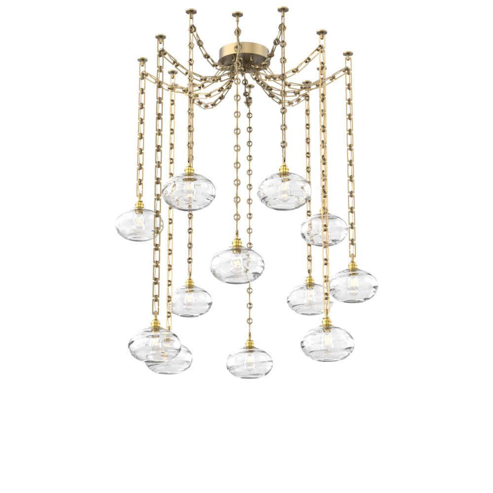 Coppa Multi Light Pendant Multi Port Canopy Gilded Brass