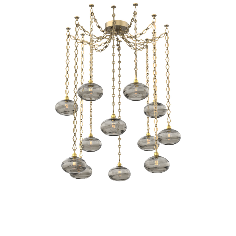 Coppa Multi Light Pendant Multi Port Canopy Gilded Brass