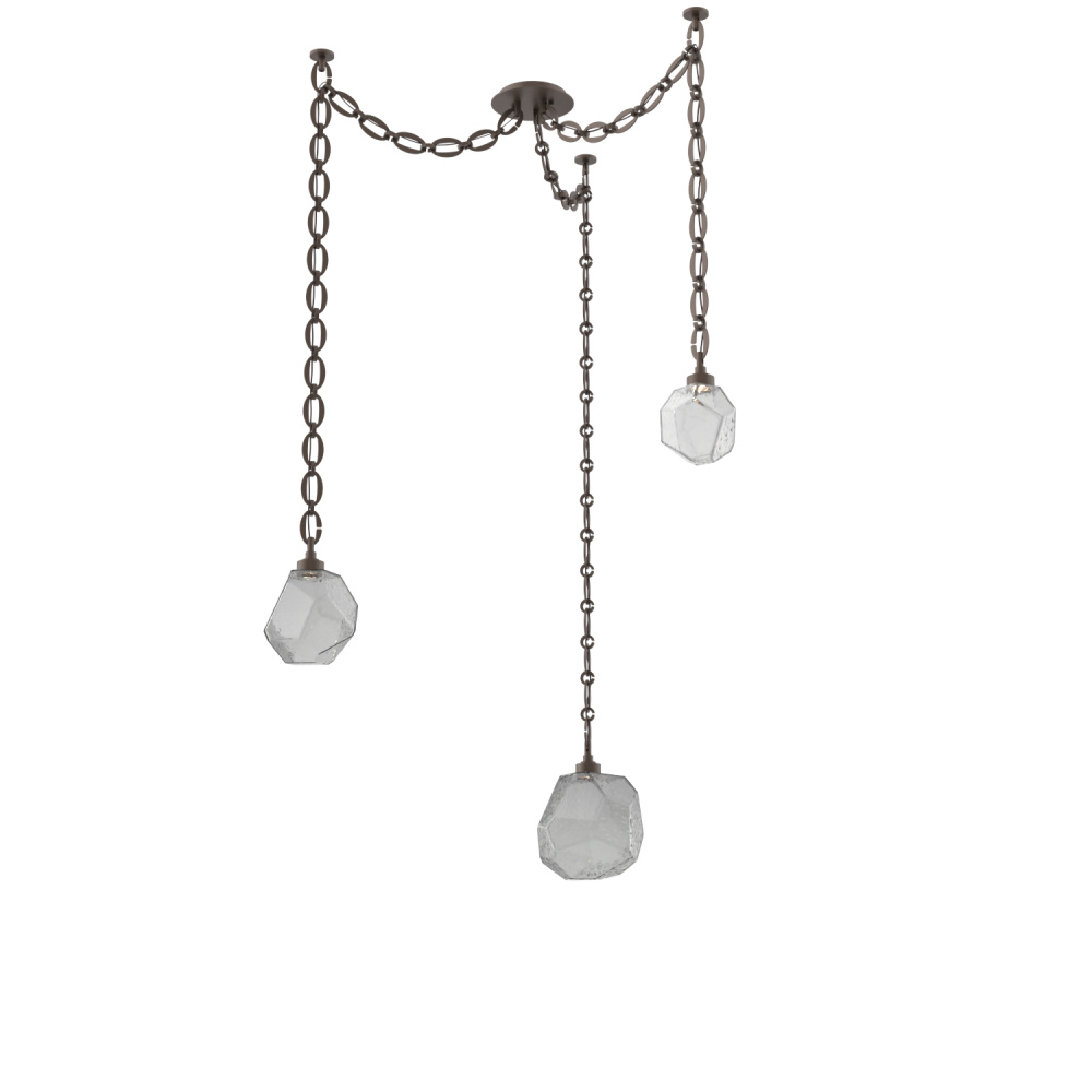 Gem Multi Light Pendant Multi Port Canopy Flat Bronze
