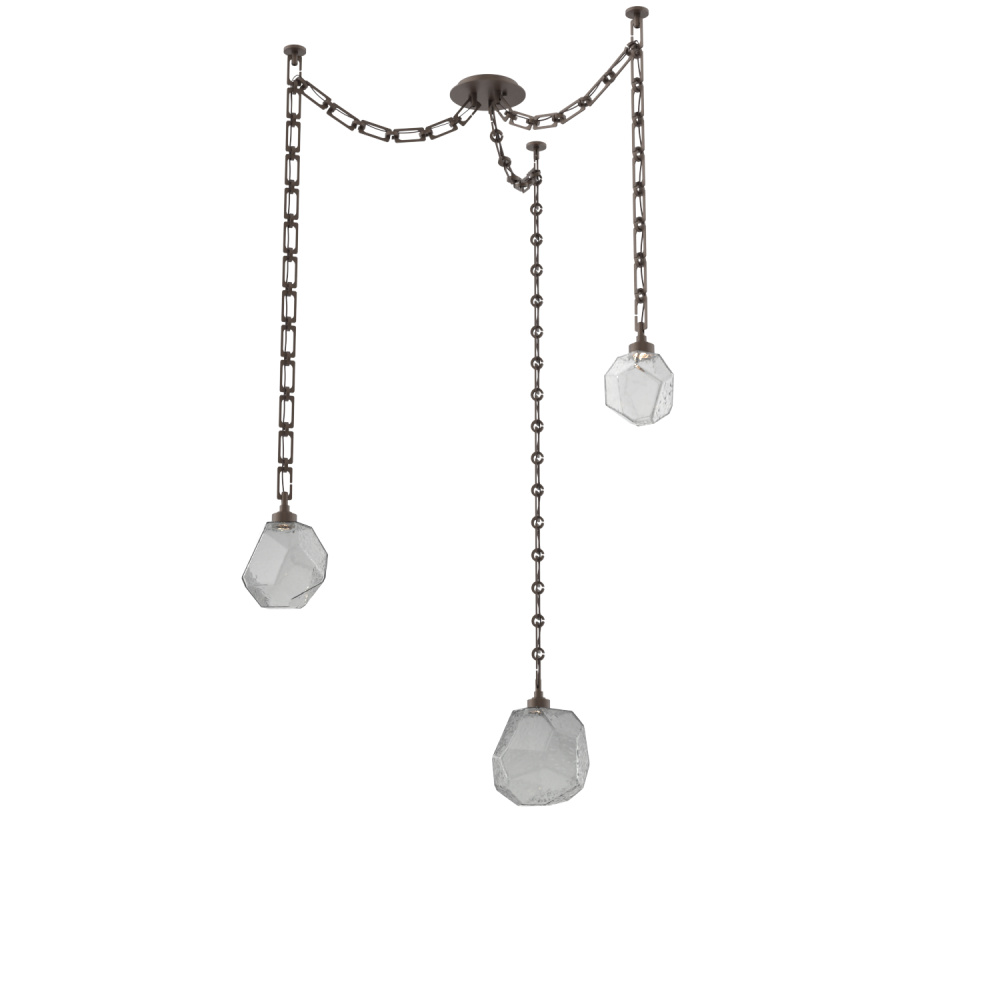 Gem Multi Light Pendant Multi Port Canopy Flat Bronze
