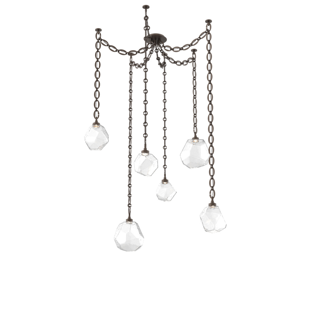 Gem Multi Light Pendant Multi Port Canopy Flat Bronze