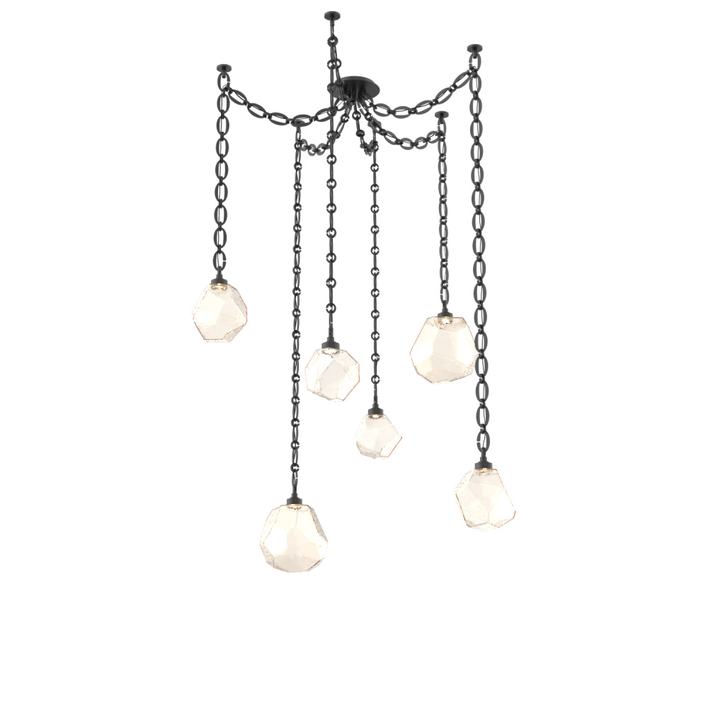 Gem Multi Light Pendant Multi Port Canopy Matte Black