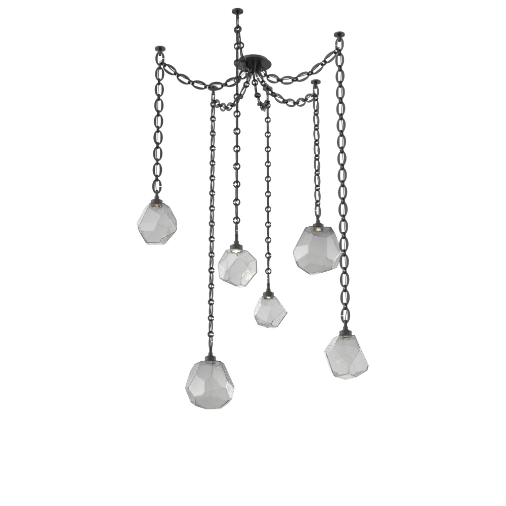 Gem Multi Light Pendant Multi Port Canopy Matte Black