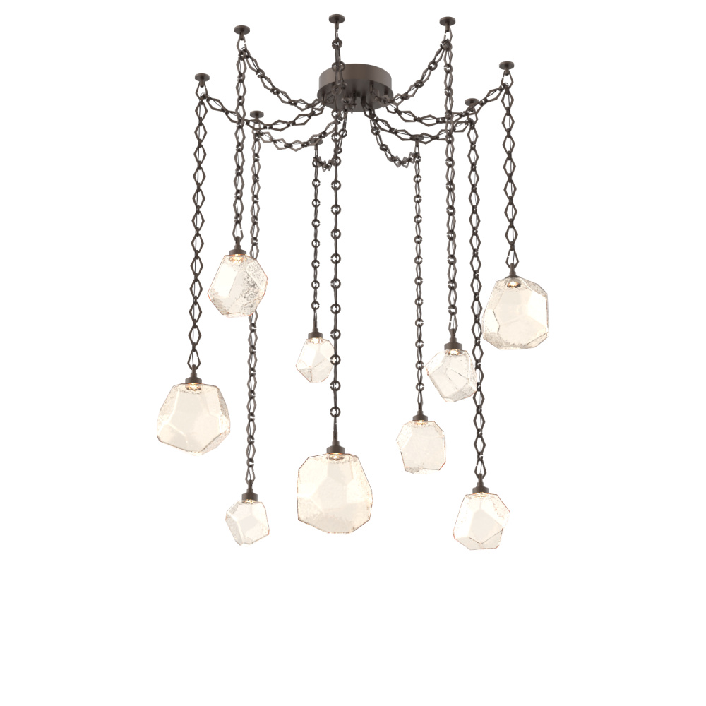 Gem Multi Light Pendant Multi Port Canopy Flat Bronze