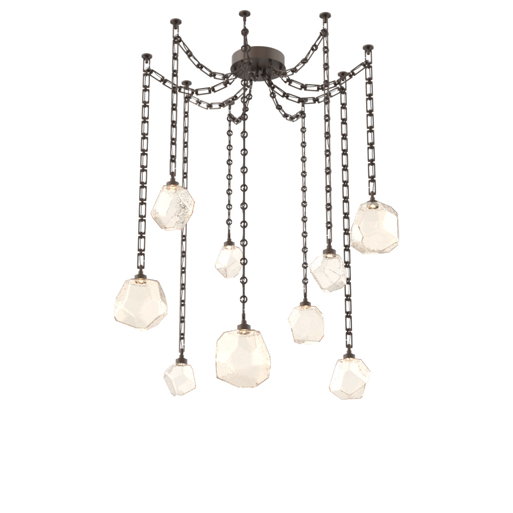 Gem Multi Light Pendant Multi Port Canopy Flat Bronze