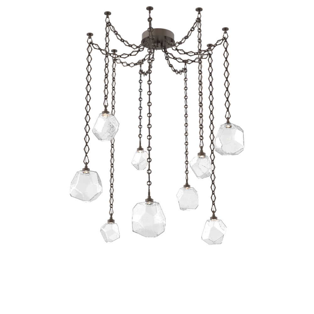 Gem Multi Light Pendant Multi Port Canopy Flat Bronze
