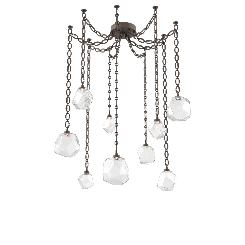 Gem Multi Light Pendant Multi Port Canopy Flat Bronze