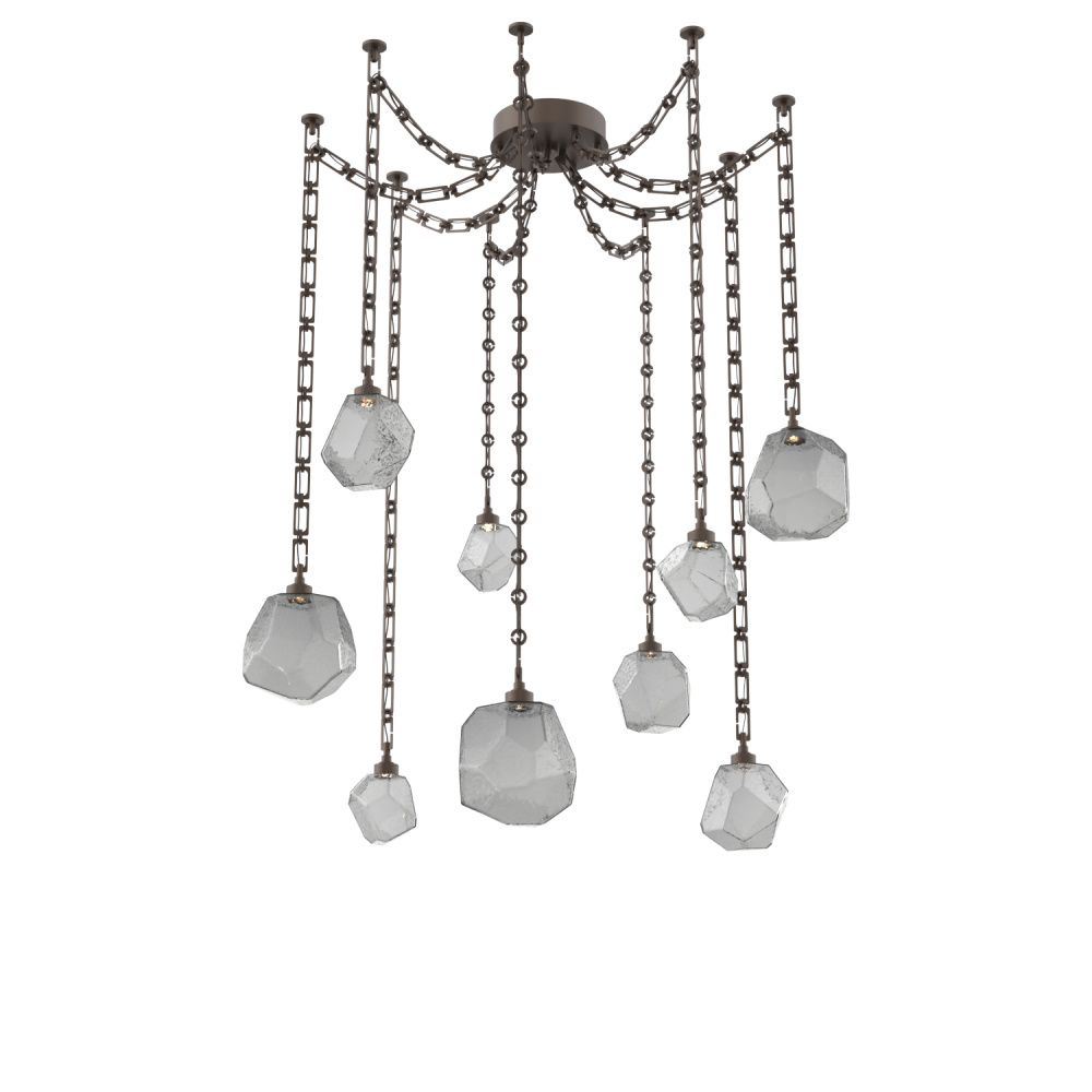 Gem Multi Light Pendant Multi Port Canopy Flat Bronze