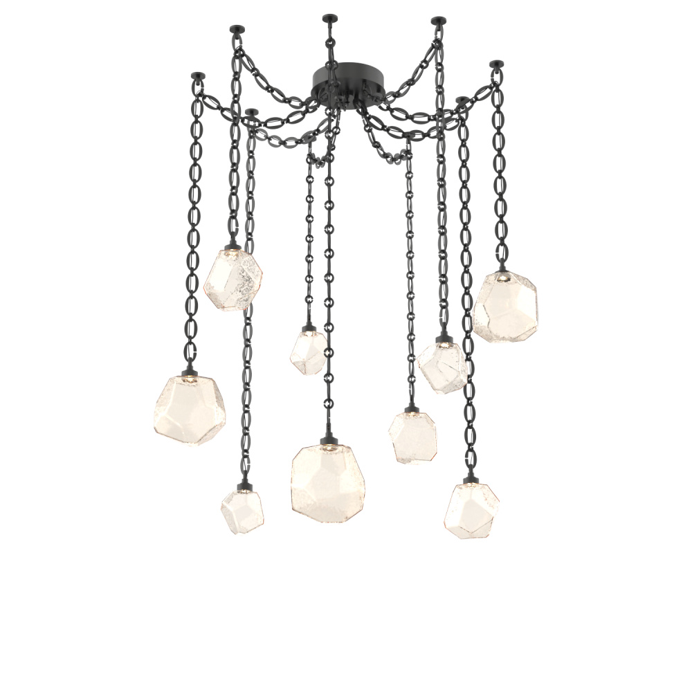 Gem Multi Light Pendant Multi Port Canopy Matte Black