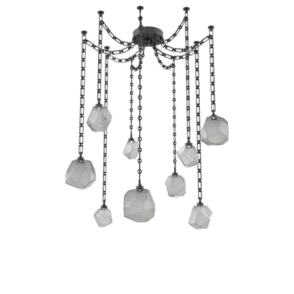 Gem Multi Light Pendant Multi Port Canopy Matte Black