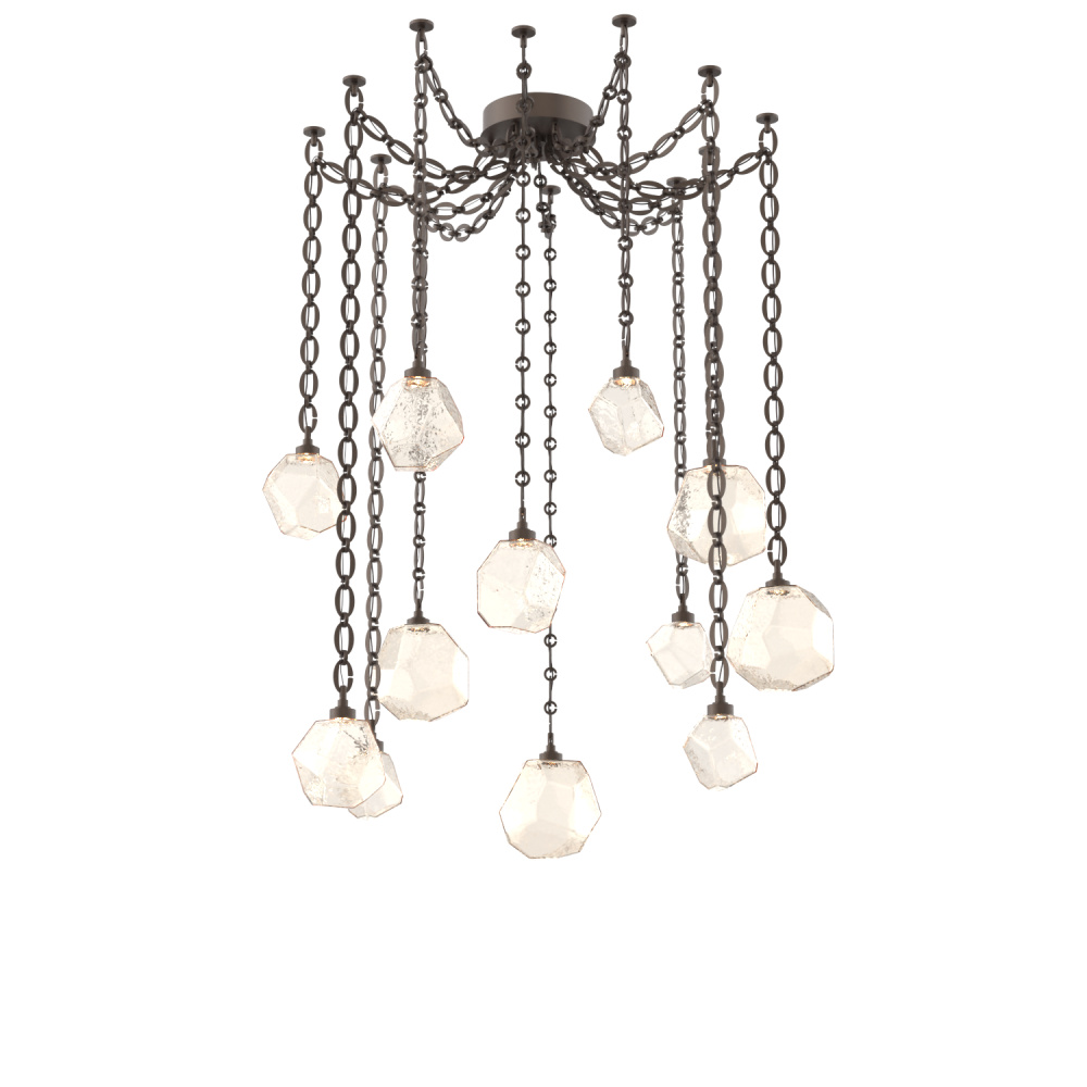 Gem Multi Light Pendant Multi Port Canopy Flat Bronze