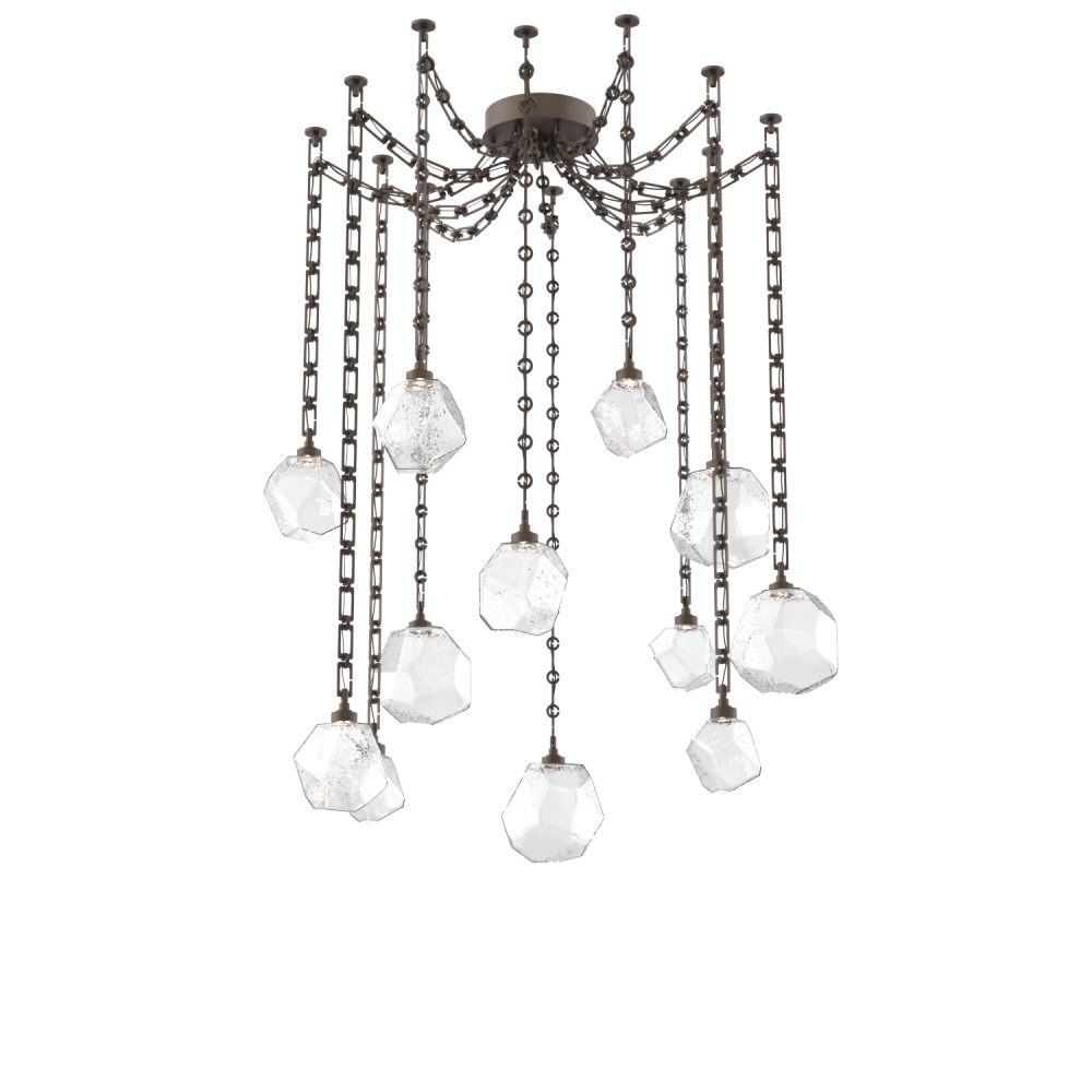 Gem Multi Light Pendant Multi Port Canopy Flat Bronze