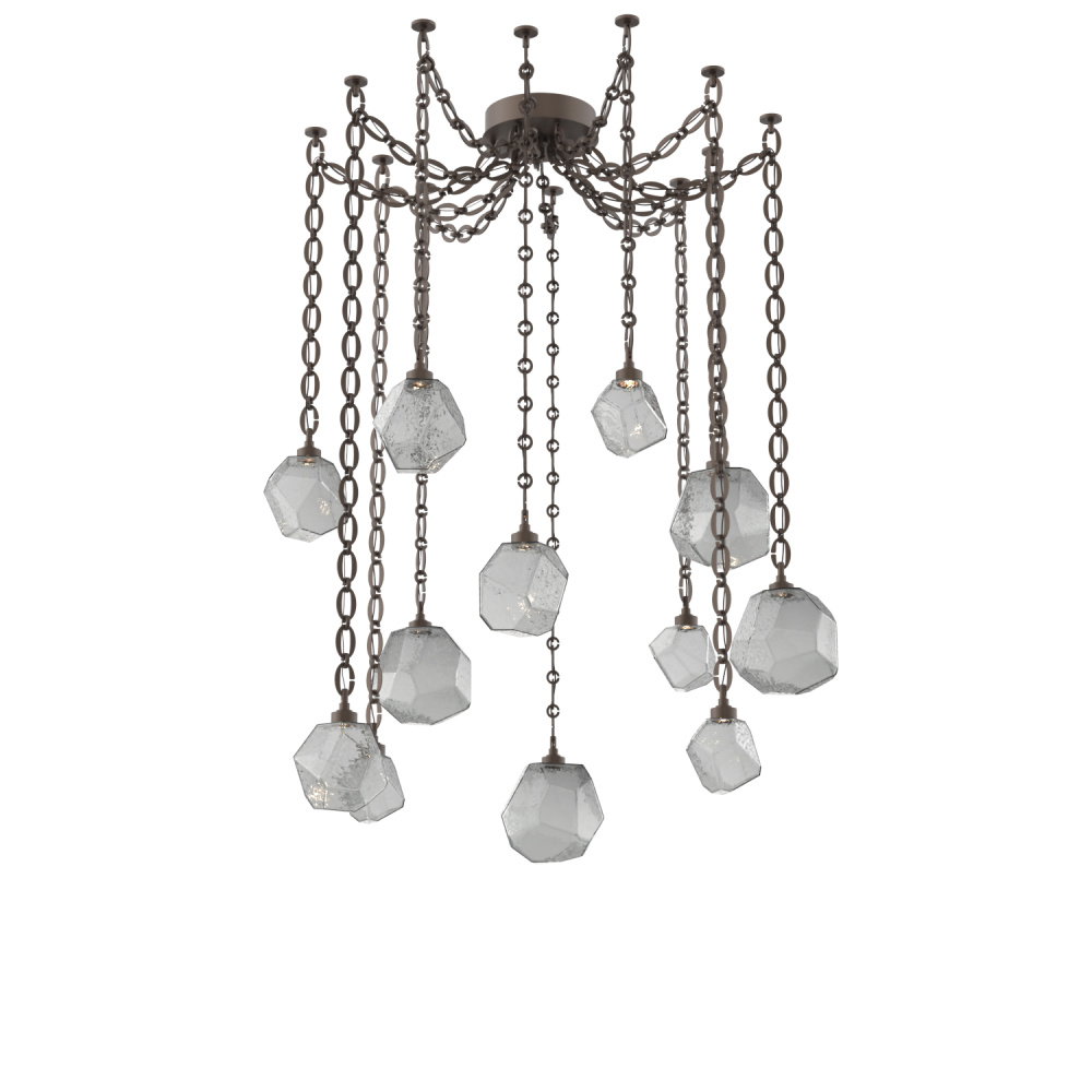 Gem Multi Light Pendant Multi Port Canopy Flat Bronze