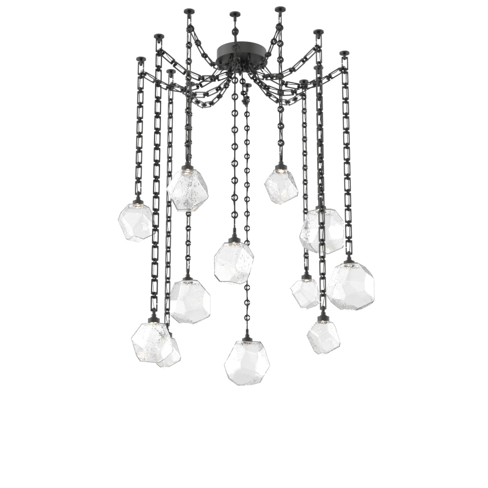 Gem Multi Light Pendant Multi Port Canopy Matte Black
