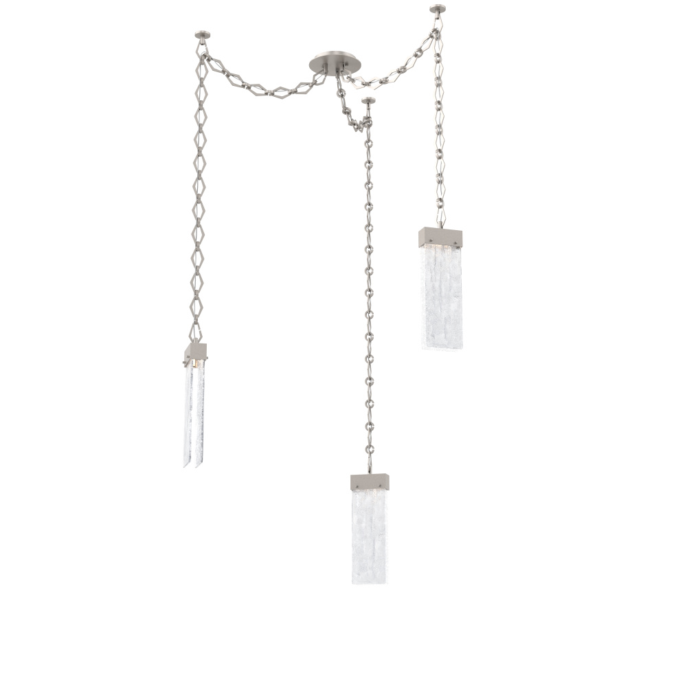 Parallel Multi Light Pendant Multi Port Canopy Beige Silver