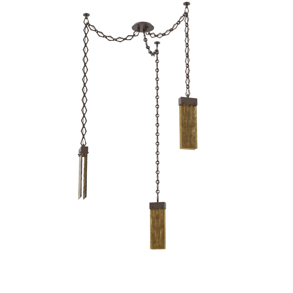 Parallel Multi Light Pendant Multi Port Canopy Flat Bronze