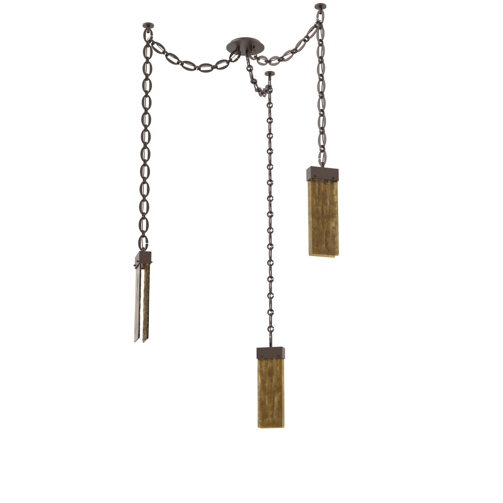 Parallel Multi Light Pendant Multi Port Canopy Flat Bronze