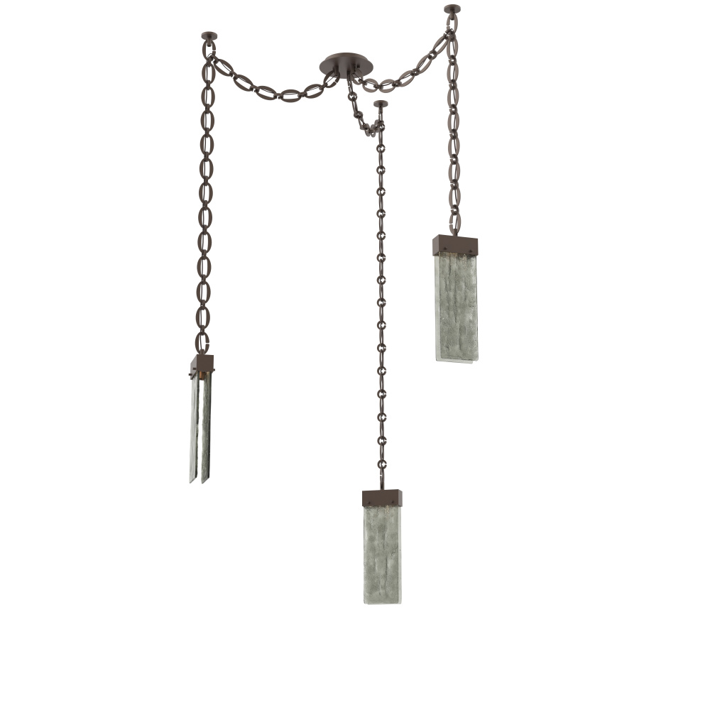 Parallel Multi Light Pendant Multi Port Canopy Flat Bronze