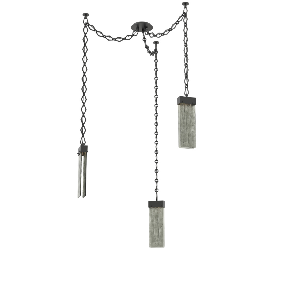 Parallel Multi Light Pendant Multi Port Canopy Matte Black