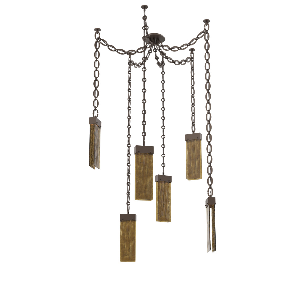 Parallel Multi Light Pendant Multi Port Canopy Flat Bronze
