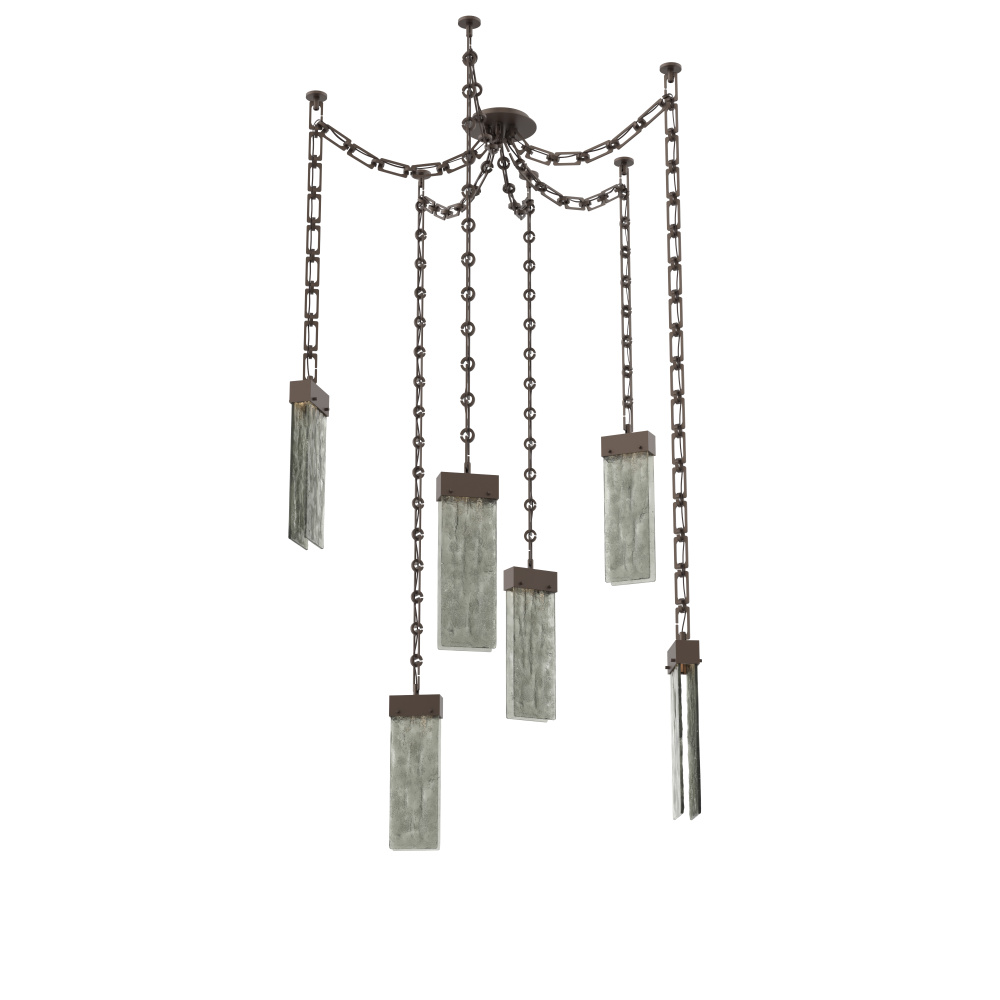 Parallel Multi Light Pendant Multi Port Canopy Flat Bronze
