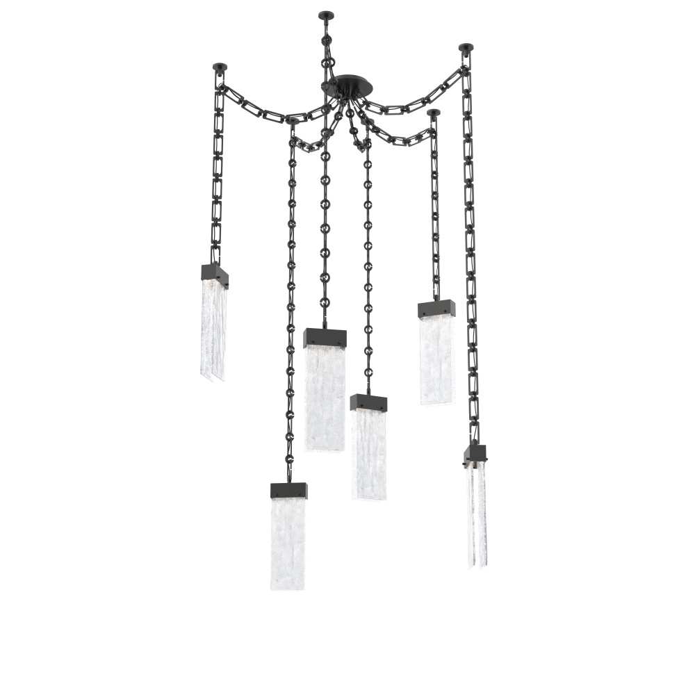 Parallel Multi Light Pendant Multi Port Canopy Matte Black