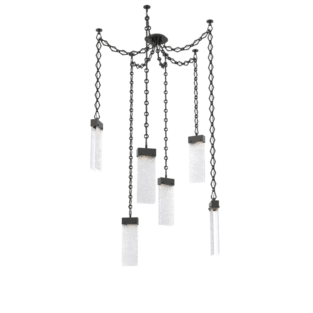 Parallel Multi Light Pendant Multi Port Canopy Matte Black