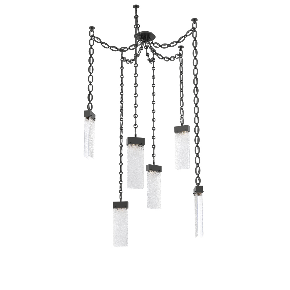 Parallel Multi Light Pendant Multi Port Canopy Matte Black