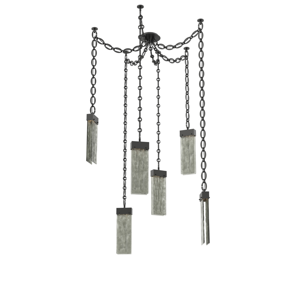 Parallel Multi Light Pendant Multi Port Canopy Matte Black